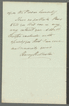 Henry Rolleston to Robert Ker Porter, autograph letter signed