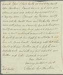 Charles Austen to Miss Porter, autograph letter signed