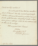 William Wilberforce to Jane Porter, letter signed