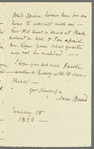 Anne Lindsay, Lady Barnard to Jane Porter, autograph letter signed