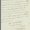 Charles Stanhope, Lord Harrington to Jane Porter, autograph letter signed