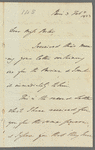 Charles Richard Vaughan to Miss Porter, autograph letter signed