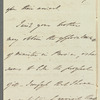 Charles Richard Vaughan to Miss Porter, autograph letter signed