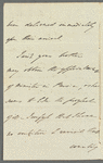 Charles Richard Vaughan to Miss Porter, autograph letter signed
