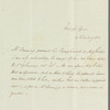 George Canning to Jane Porter, autograph letter third person