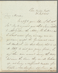 Thomas Brown to Miss Porter, autograph letter signed