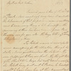 Saith Satoore to Miss Porter, autograph letter signed