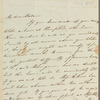 Unidentified sender to Miss Porter, autograph letter signed