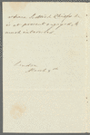 Richard Edgcumbe, Lord Mount Edgcumbe to Jane Porter, autograph third person