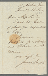 James Smith to Jane Porter, autograph letter signed