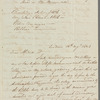 Thomas Brown to Miss Porter, autograph letter signed