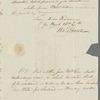 Thomas Brown to Miss Porter, autograph letter signed