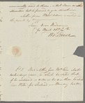 Thomas Brown to Miss Porter, autograph letter signed