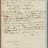 Jane Porter to unidentified recipient, autograph letter (draft)
