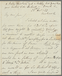 Henry Gill to Jane Porter, autograph letter signed