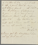 Henry Gill to Jane Porter, autograph letter signed