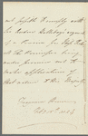 Lady Mary Taylour to Jane Porter, autograph letter signed