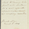 George Canning to Miss Porter, autograph letter third person