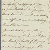 Unidentified sender to Jane Porter, autograph letter (incomplete)