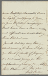 Unidentified sender to Jane Porter, autograph letter (incomplete)