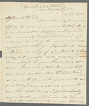 Elizabeth Isabella Spence to Jane Porter, autograph letter signed