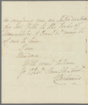 Charlotte Lennox, Duchess of Richmond to "Madam," autograph letter signed