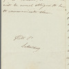 Richard Edgcumbe, Lord Mount Edgcumbe to Miss Porter, autograph letter third person