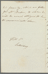 Richard Edgcumbe, Lord Mount Edgcumbe to Miss Porter, autograph letter third person