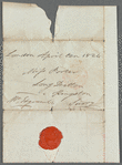 Sir William Sidney Smith to Miss Porter, autograph letter signed