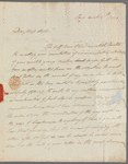 Sir William Sidney Smith to Miss Porter, autograph letter signed