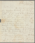 Henry Gill to Jane Porter, autograph letter signed
