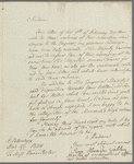 Prince Alexander Nikolayevich Golitsyn to Jane Porter, autograph letter signed