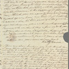 John Fitzmaurice to Jane Porter, autograph letter signed