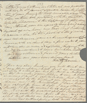 John Fitzmaurice to Jane Porter, autograph letter signed