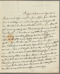 Sophia Dixon to Jane Porter, autograph letter signed