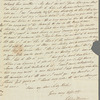 Sophia Dixon to Jane Porter, autograph letter signed