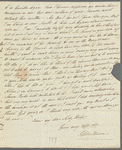 Sophia Dixon to Jane Porter, autograph letter signed