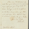 F. Powell to Jane Porter, autograph letter signed