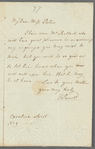 F. Powell to Jane Porter, autograph letter signed
