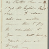 Sir Roderick Impey Murchison to Miss Porter, autograph letter signed