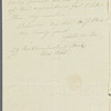 Adèle Du Thon to Miss Porter, autograph letter signed