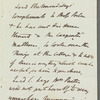 George Cholmondeley, Lord Cholmondeley to Jane Porter, autograph letter third person