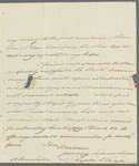Lupton Relfe to Jane Porter, autograph letter signed