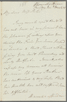 William Frederick, Duke of Gloucester to Miss Porter, autograph letter signed