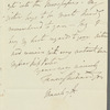 Fanny Richardson to Jane Porter, autograph letter signed