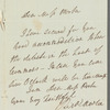 Richard Martin to Miss Porter, autograph letter signed