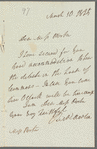 Richard Martin to Miss Porter, autograph letter signed