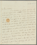 Charles Bucke to Jane Porter, autograph letter signed