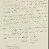 Charles Bucke to Jane Porter, autograph letter signed