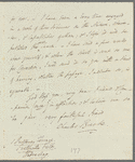 Charles Bucke to Jane Porter, autograph letter signed